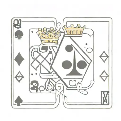 Queen Of Clubs And Jack Of Clubs Playing Card