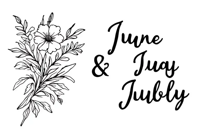 May June And July Birth Flower Bouquet