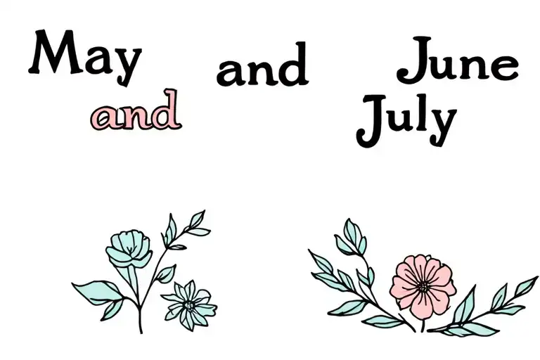 May And June And July Birth Flower Blooming