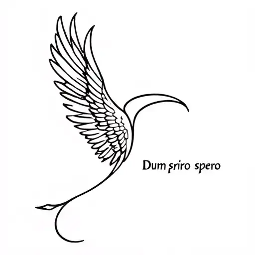 Dum Spiro Spero With One Wing Attached