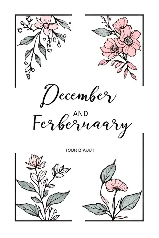 December And February Birth Flower Bouquet