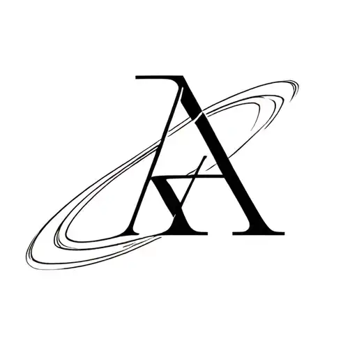 Letter A As A Planet With A Ring