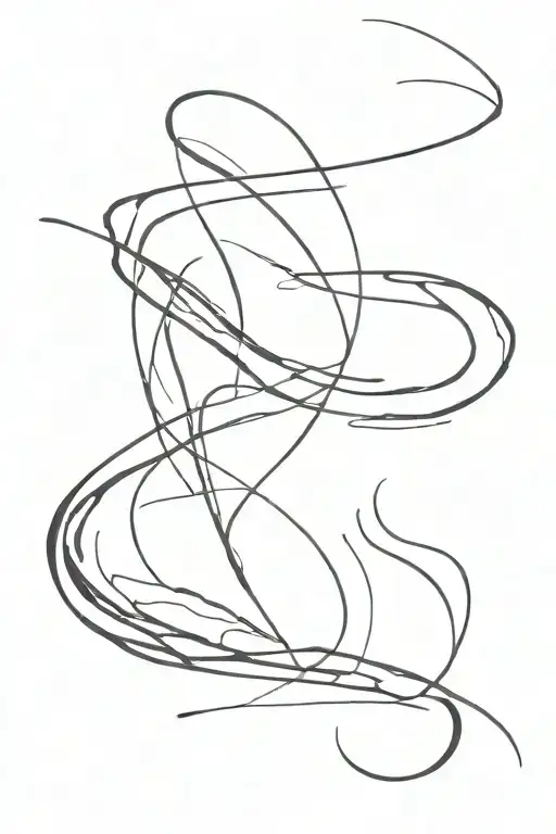 Brush Stroke Line Outlining Life