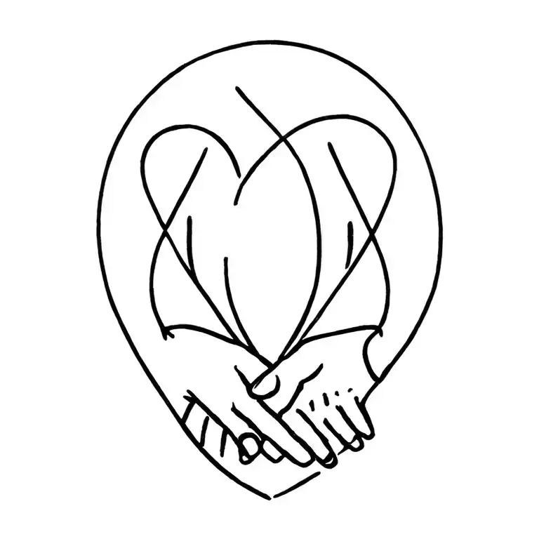 Symbol Intertwined Representing Two Sons Holding Hands