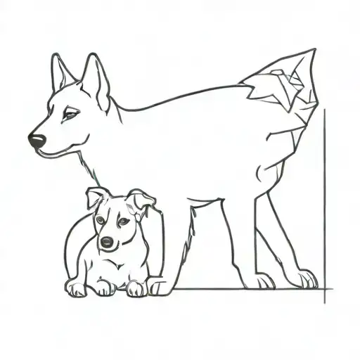 German Shepherd And Spaniel