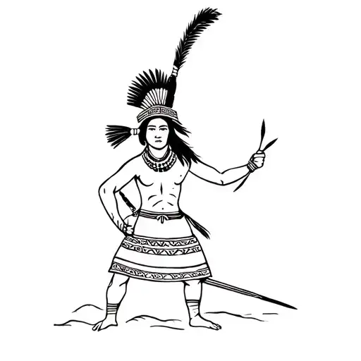 Mapuche Warrior Holding