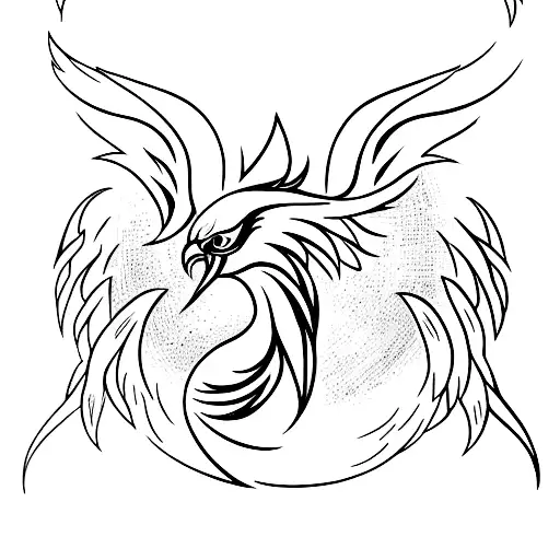 Phoenix Rising From Open Book