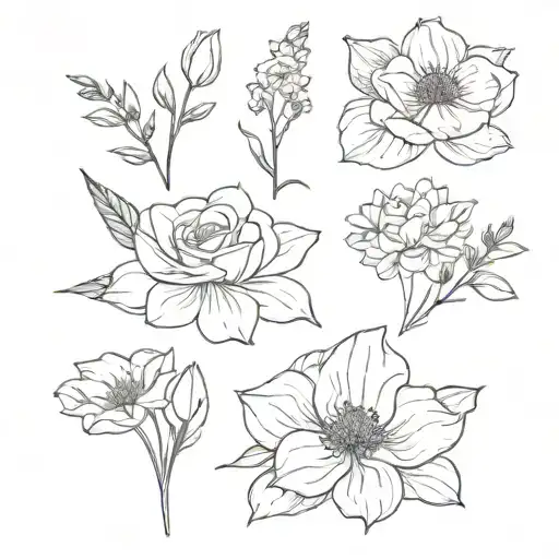 Feb Apr May July Sept Nov Birth Flower Bouquet