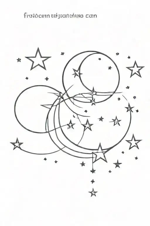 Thin Stars And Moon And Mist 15X5cm