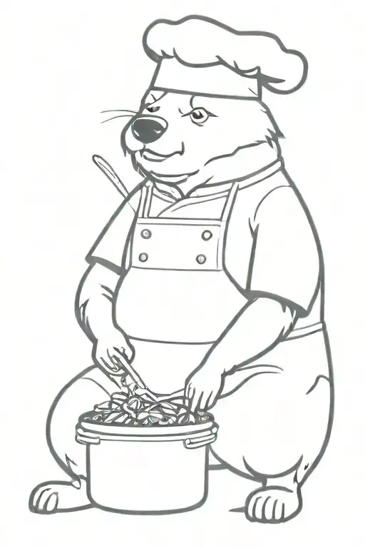 A Sarcastic Cheeky Bear Who Is A Chef