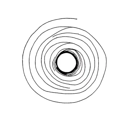 Outline Of A Person With A Black Hole In The Middle