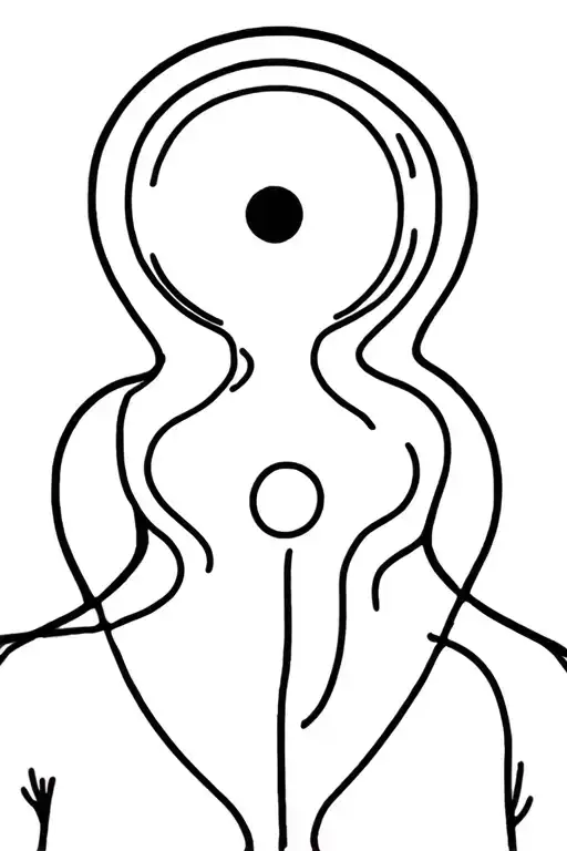 Outline Of A Person With A Big Black Hole In Their Chest