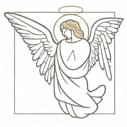 A Minimalist Design Of The Angel Gabriel