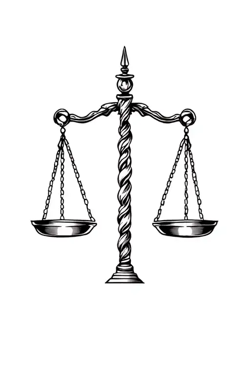 Scale Of Justice Intertwined