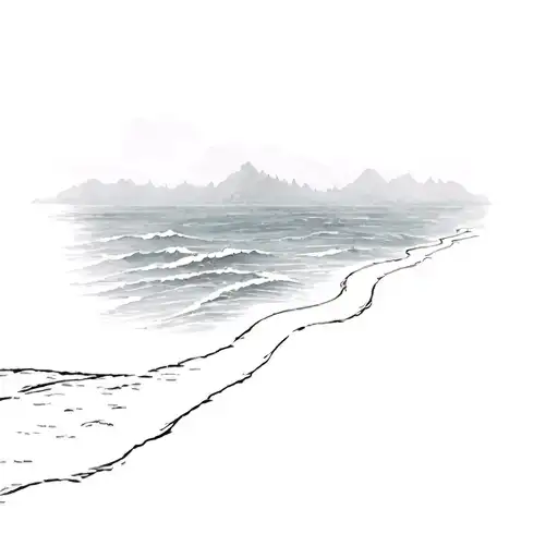 A Path Winding Into A Foggy Ocean
