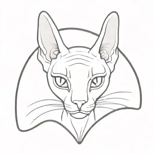 Sphynx Cat Gray Big Eyes