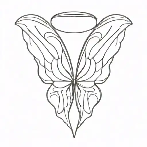 Butterfly Wings With Angel Wings In The Middle