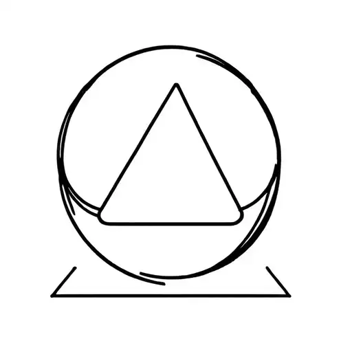 Triangle And Circle Rotating Around A Sphere