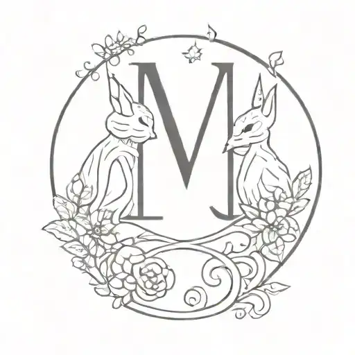 Tattoo To Commemorate A Halloween Wedding Between Two Women With The Initials M & D