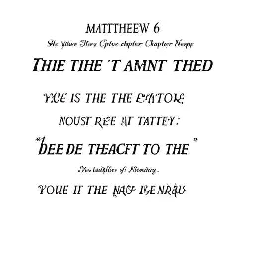 A Sleve Based On The Bible Chapter Of Matthew Chapter 6