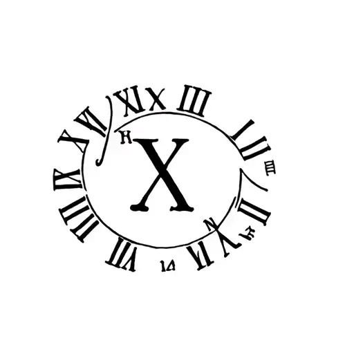 Roman Numeral Dates Intertwined Symbolizing The Client's Parents