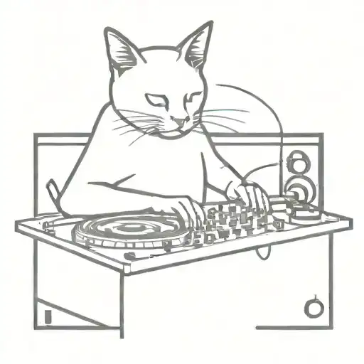 Dj Cat Playing