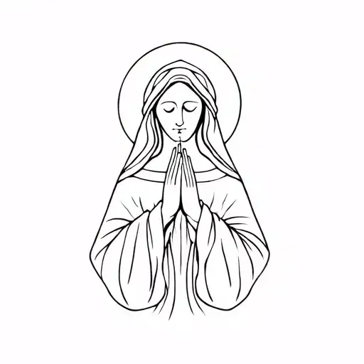Modern Virgin Mary Praying