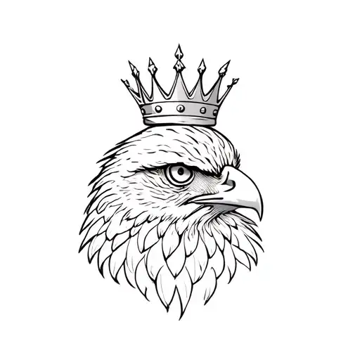 Head Of A Hawk With A Crown