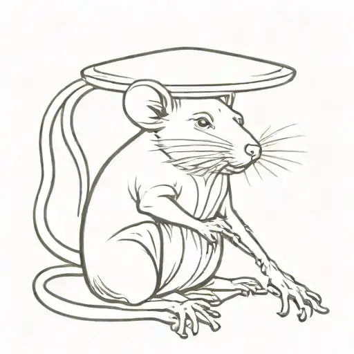 A Rat Falls Whit A Vietnamese Hat