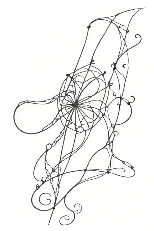 Design Stencil Tattoo For The Full Forearm In The Tim Burton Universe Black And White For Women