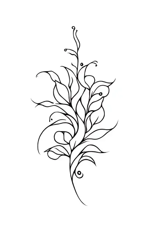 Ornemental Fine Line Tattoo Elegant