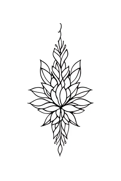 Ornemental Fine Line Tattoo Elegant
