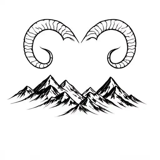 Aries And Mountains Panorama