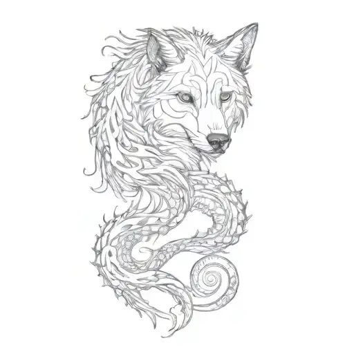 A Wolf With Octopus Tentacles