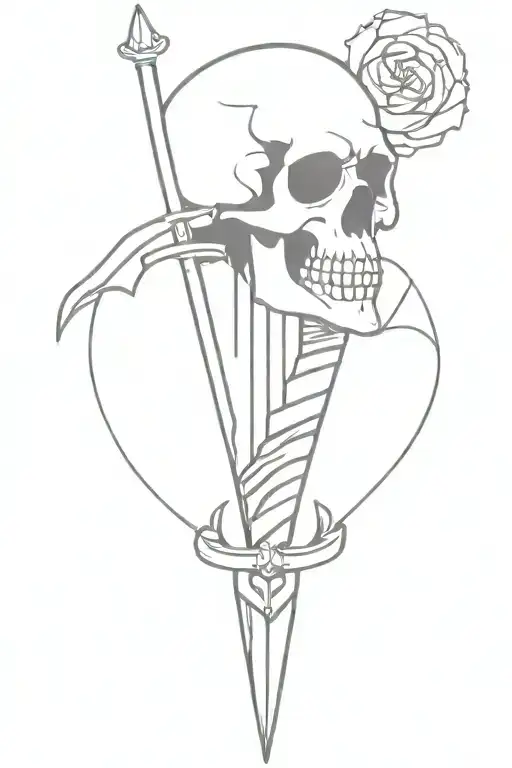 Skull Dagger Heart