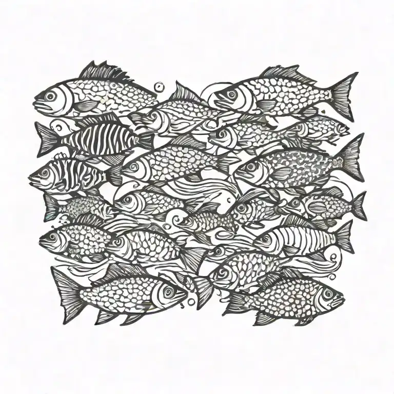 Cercle Of Multiple Fish