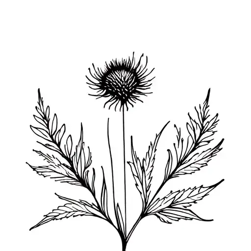 Thistle With Geometric Shape That Will Cover