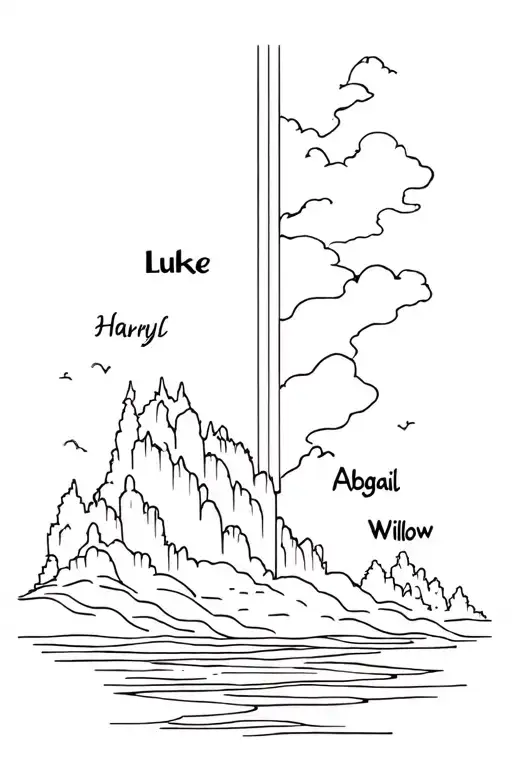 Waterfall With The Names Luke Harry Abigail Toby Willow