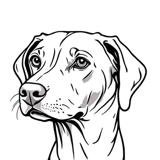 Weimaraner Dog Face