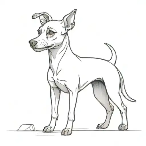 Pinscher Dog Minimalist