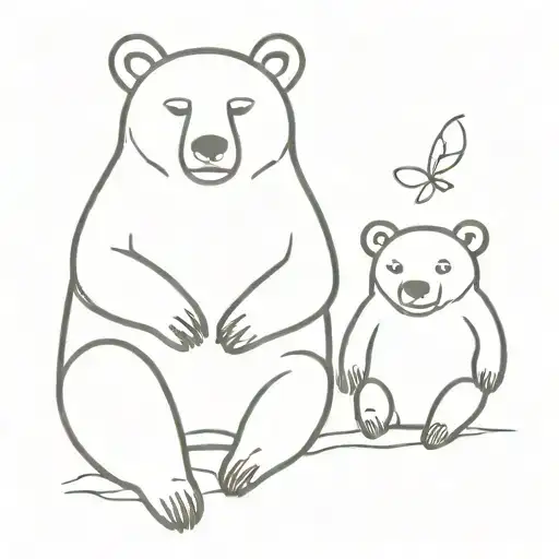 Bear And Bug Sitting Together