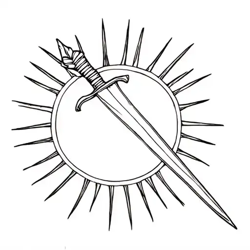 Sword In The Sun Whose Instead Of Rays Of The Sunflower Petal