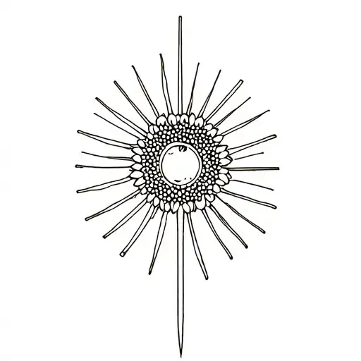 Sword In The Sun Whose Instead Of Rays Of The Sunflower Petal