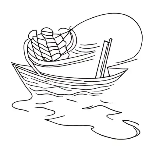 Single Line Row Boat