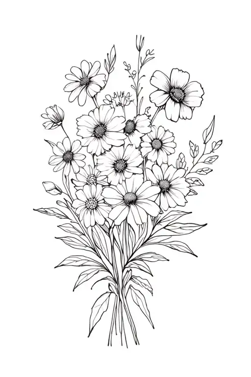 May Birth Flower Bouquet And March Birth Flower With Other Flowers