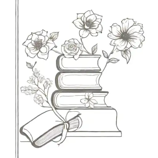 Meaningful Books Surrounded By Florals
