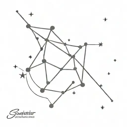 Sagittarius Constellation With Number 13 Incorporated
