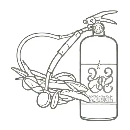 Fire Extinguisher Spraying The Dates 8-13-24