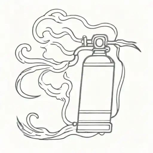 Fire Extinguisher Spraying The Words 8-13-24