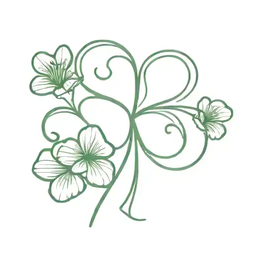 Number 13 Inside Of A 4 Leaf Clover